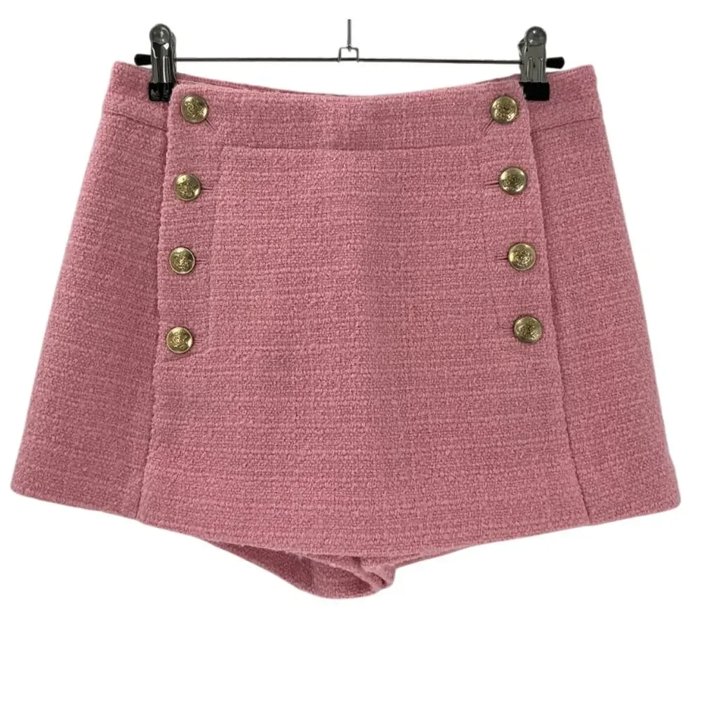 J.Crew Tweed Pink Lady Skort Size 0 - Picture 2 of 4